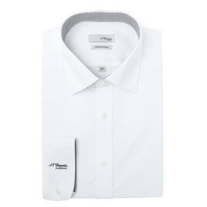 [에스티듀퐁(셔츠)]화이트 커프스 풀로고 슬림핏 긴소매 셔츠 SE5FM22LS752SWH