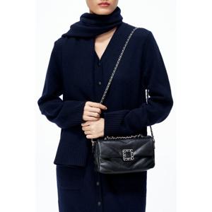 [루즈앤라운지]꼬모 퀼팅 사첼 S 크리스탈 크로스백 RA2E3ABG076KM1BK