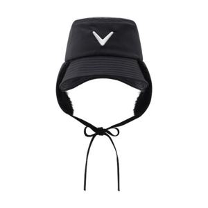 캘러웨이골프모자 PQC CWAC24W803_BK 여성 패딩 이어워머 버킷햇