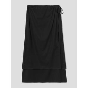 (125927MQ35) [에잇세컨즈] 레이어드 저지 스커트  블랙