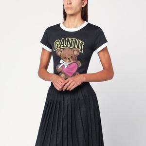 가니 화이트 엣지 테디 베어 크롭 티셔츠 T43353575 252