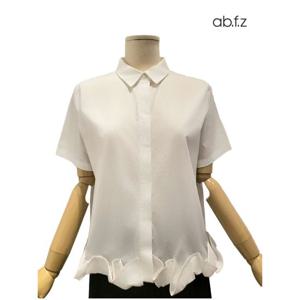 [에이비에프지]밑단 프릴 포인트 반팔 면 남방 APZ2NB01E