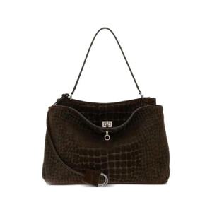 발렌시아가 로데오 크로커다일 엠보스드 미디엄 탑 핸들 숄더 백 7897722ABFA