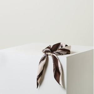 [닥스핸드백] 핑크 DD 패턴 실크 사각 스카프 (링세트)DCSC5F814P2