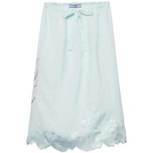 프라다 자수 실크 스커트 P126YRSOOO15YH