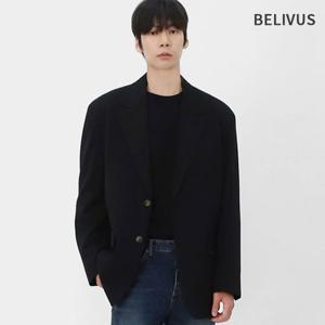 빌리버스 남성 오피스룩 어깨패드 블레이저 자켓 투버튼 정장 수트 BFLET001