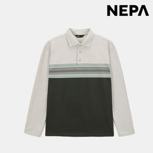 네파[택가129,000원]남성 브러쉬 스트라이프 폴로 카라티셔츠 7K55263