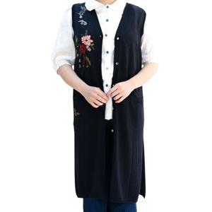 [비꼴리끄(여성)]자수 니트 롱 가디건 B242KV3020