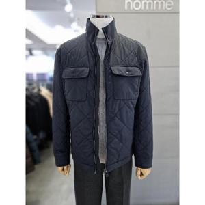 바쏘옴므 세이브존03 바쏘옴므 남자 간절기 네이비 경량 숏 패딩 퀼팅 점퍼 WSAGZ3UA02A