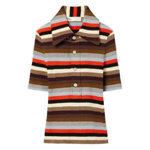 토리버치 골지 스트라이프 폴로 셔츠 174672