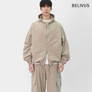 빌리버스 남성 가을 데일리 윈드브레이커 스트링 후드셋업 점퍼 바람막이 자켓 세트 BRAT110