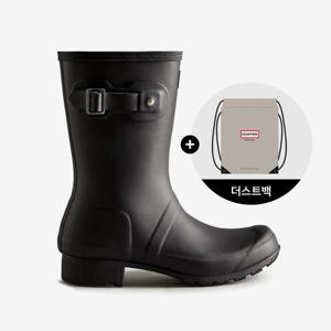 헌터 [WOMEN] 오리지날 투어 숏 레인부츠 - 블랙 WFS2205RMABLK