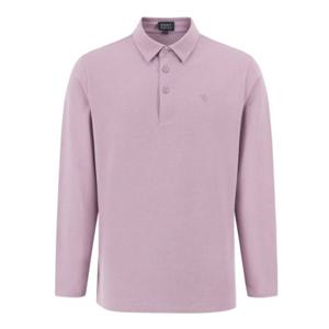 [파리게이츠]511E4TO302_PK-남성 로고 슬릿 헴 칼라 기모 티셔츠-(25년겨울)