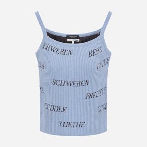 [써스데이아일랜드][여성]타이포 전판 자카드 골지나시 탑(T256MVT901W)