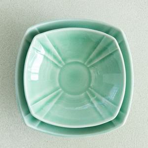 이천도자기 비취연 사각 쿠프 찬기 1호 13.5cm 그릇 쿠프 한식쿠프 비취쿠프 비취식기 비취그릇 비취한식기