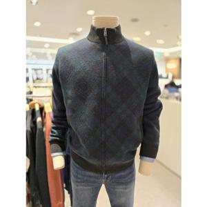 닥스가디건 순모소재 체크 패턴 방풍 집업 카디건 (DLW1SWZU110E1)