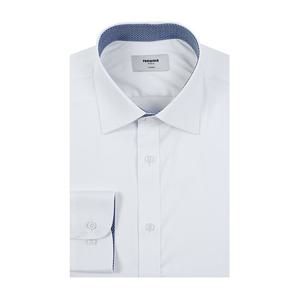 [레노마셔츠]일반핏/스판/노-포켓/카라,소매 안 배색/긴소매 와