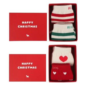 HP블루독베이비25년FW 크리스마스하프양말세트2종택1 45C1481001.02