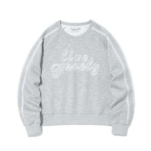 [인터크루]여성)레이스라인장식맨투맨 ITZ3TM53AMG