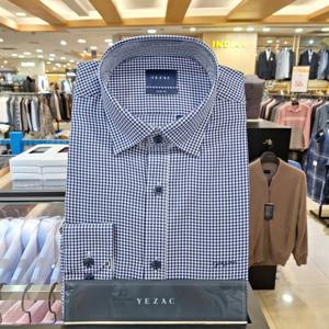 [예작]잔체크 슬림핏 긴팔셔츠 YJ4FBS164-NY_BP