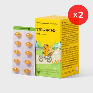 [덴프스x카카오프렌즈] 알티지 오메가3 키즈 2박스