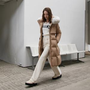 [에고이스트]버클 포인트 사가퍼 구스 롱 다운점퍼 ER4TD005