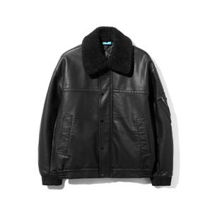 [유씨엘에이]퍼 탈착 에코 레더 패딩 점퍼[UABUJ20]