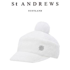 [세인트 앤드류스] 여성 크리스탈 별 심볼 탈착 폼폼이 퍼 캡(821E4CP094)