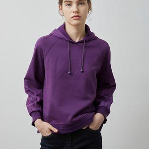 [올리비아로렌]MARIO레이스패치기모후드탑VVCAL4W9381