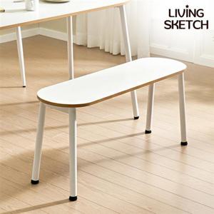 [리빙스케치] 스위피 950 타원형 2인 벤치 식탁 긴의자 다용도 수납대