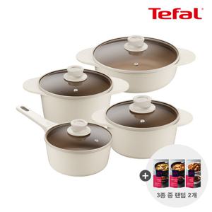 [더미식랜덤2개증정]테팔 세라믹 인덕션 주물 아이콘오트밀크 냄비 4종 (편18+양수18+양20+전골24)