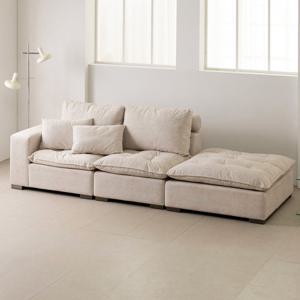 [데코라인] 페레스 조야 4인 카우치 소파(우형) (착불)