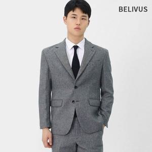 빌리버스 남성 데일리 윈터 울블렌드 싱글 헤링본 패턴 자켓 클래식 정장 BVOT175