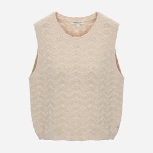 [써스데이아일랜드][여성]물결조직 라운드넥 베스트(T256MVT131W)