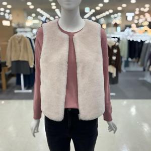 SOUP sh06 라이크레빗 울100 뱃살커버 퍼조끼 ABXMU21