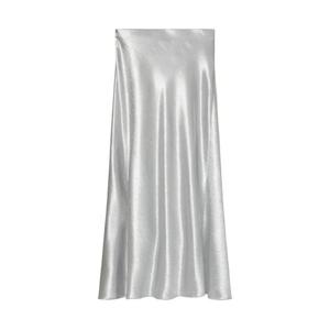 토리버치 새틴 미디 스커트 163348