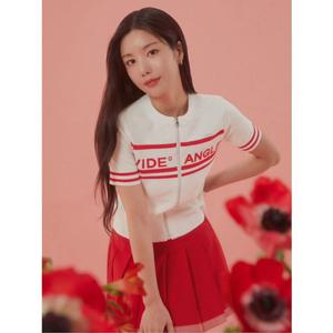 [와이드앵글] WWM25K72W2 O 보더ST 집업 반팔 가디건 L (White)