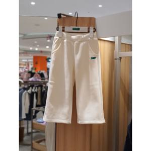 베네통키즈6 일자핏 기모 본딩 팬츠 QALG12561 25W