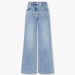 보브  (7156155003) 프론트 라인 와이드 데님 팬츠