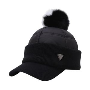 마스터바니  (421C4CP675) 여성 폼폼 탈착 패딩 믹스 니트 볼캡