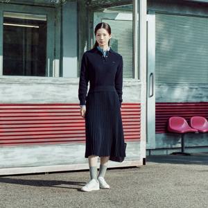 [라코스테공식] 여성 핏앤플레어 스웨터 드레스 EF294E-55N HDE