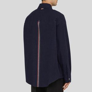 톰브라운 FW 센터백 삼선 오버핏 셔츠 네이비 MWL381A F0351 415