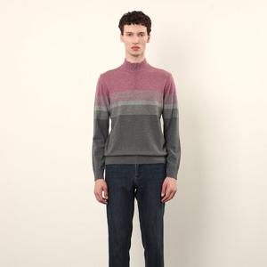 [인디안]한기장 스타일 울 하프넥 반짚업 니트 MITBH4W9321L1