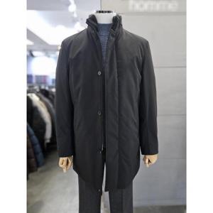 바쏘옴므 남성 블랙 밍크 에리FUR 구스 코트 점퍼 WSZ4UA55