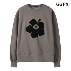 GGPX 기모 프린팅 라운드넥 오버핏 티셔츠 (GPDLW005D)