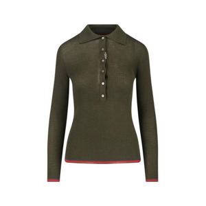 구찌 자수 캐시미어 실크 탑 810315 XKD8J 3450 Green