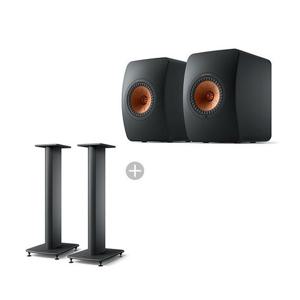KEF LS50 W2 스피커 액티브 하이파이 S2 Floor Stand 전용 스탠드 세트 블랙