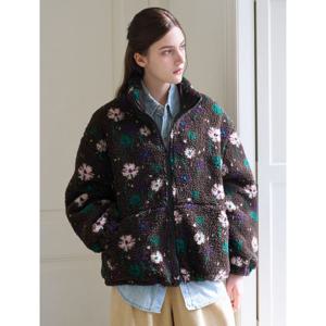 [위시드]플라워 양털 플리스 집업 하이넥 자켓 (WICDJK006)