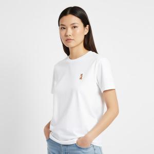 메종키츠네5F PW00122KJ7026 P100 레이디 폭스 반팔 티셔츠 화이트