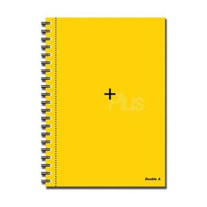 사무용품 더블에이 플러스 절취 스프링노트 B5 옐로우 좌철